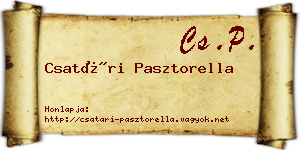 Csatári Pasztorella névjegykártya